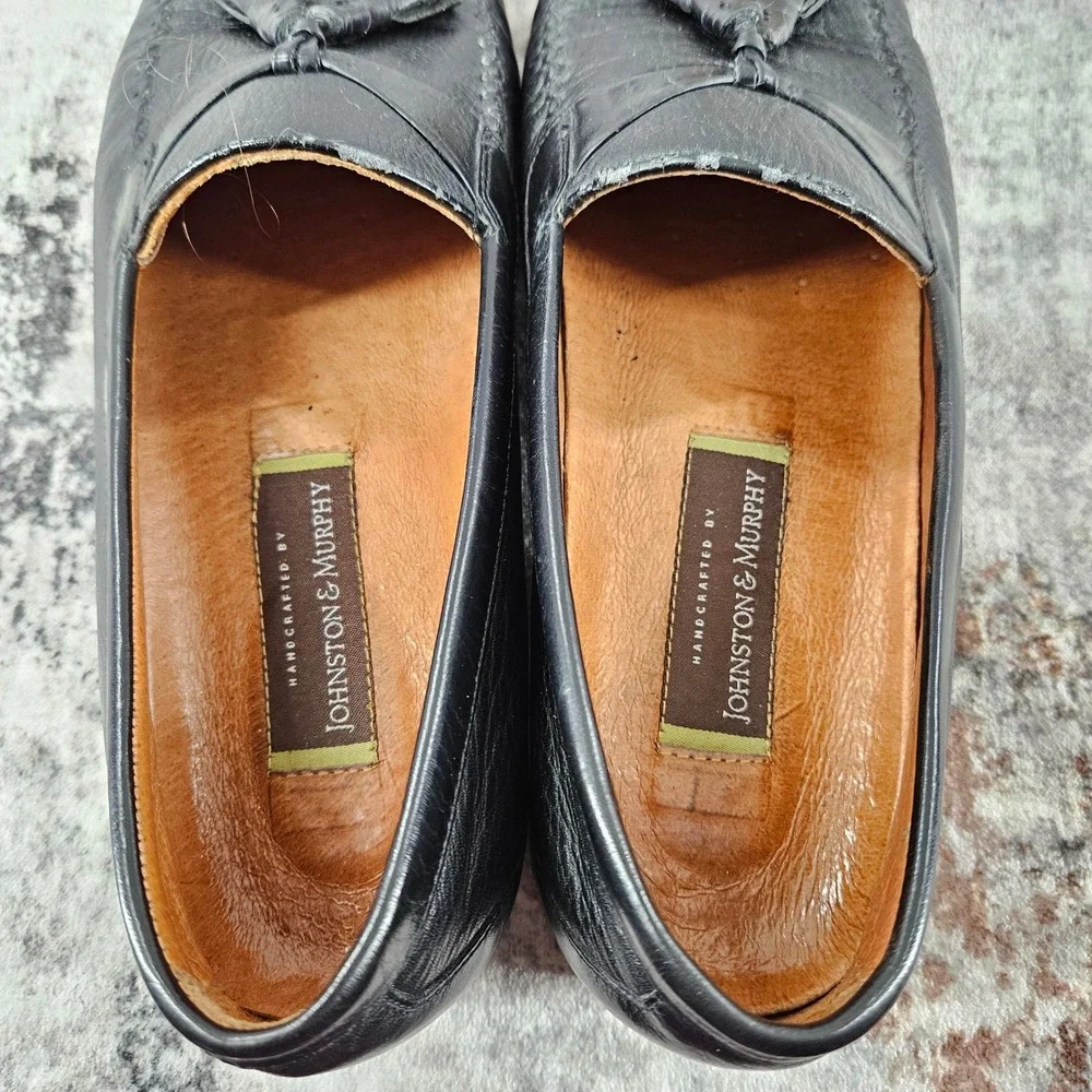 Johnston & Murphy Leather Tassel‎ Loafer Dress Shoes Mens 11 Slip On Loafers